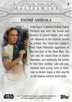 2018 Topps Star Wars Masterwork #2 Padmé Amidala Back