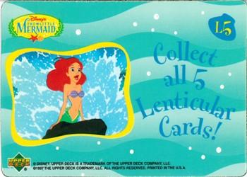 1997 Upper Deck The Little Mermaid - Motion Cards #L5 Ariel On a Rock Back