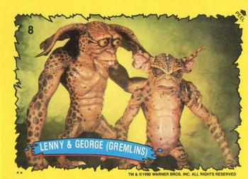 1990 Topps Gremlins 2: The New Batch - Red Border Stickers #8 Lenny & George (Gremlins) Front