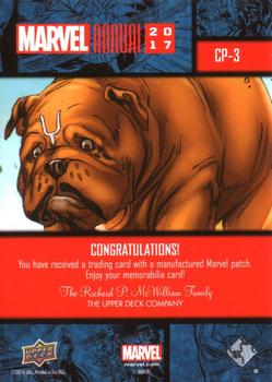 2017 Upper Deck Marvel Annual - Comic Patches #CP-3 Lockjaw Back