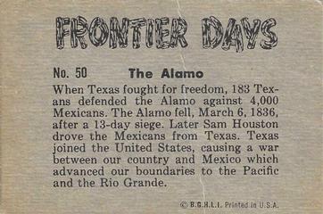 1956 Parkhurst Frontier Days (V339-5) #50 The Alamo Back