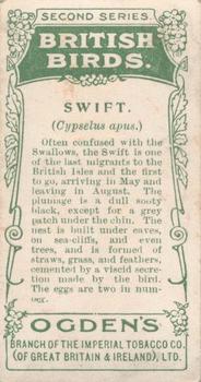 1909 Ogden's British Birds 2nd Series #79 Swift Back
