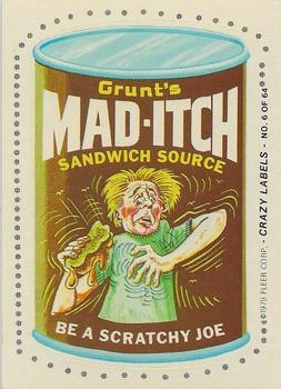 1979 Fleer Crazy Labels #6 Mad Itch Front