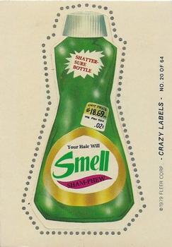 1979 Fleer Crazy Labels #20 Smell Sham-Phew Front