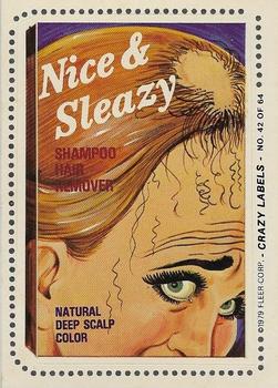1979 Fleer Crazy Labels #42 Nice & Sleazy Front