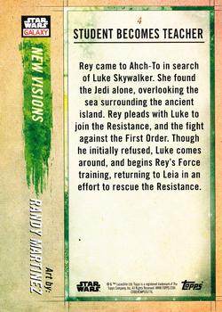 2018 Topps Star Wars Galaxy Series 8 #4 Student Becomes Teacher Back