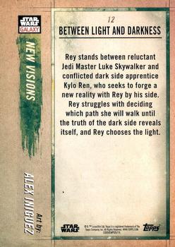 2018 Topps Star Wars Galaxy Series 8 #12 Between Light and Darkness Back