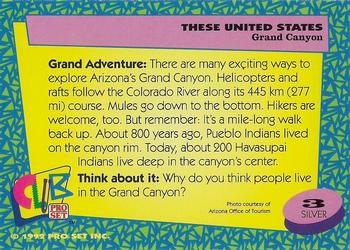 1992 Club Pro Set These United States - Promos #3 Grand Canyon Back