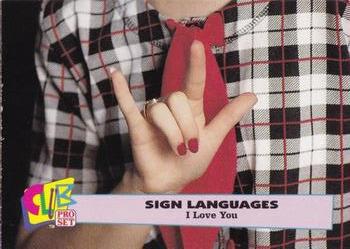 1992 Club Pro Set Sign Languages #1 I Love You Front