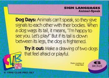 1992 Club Pro Set Sign Languages #6 Animal Speak Back