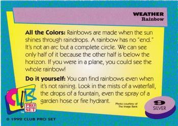 1992 Club Pro Set Weather - Silver #9 Rainbow Back