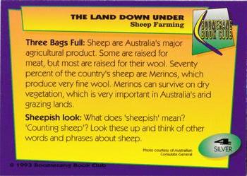 1993 Boomerang Book Club The Land Down Under #4 Sheep Farming Back