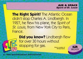 1992 Smithsonian Institute Air & Space #2 Spirit of St. Louis Back