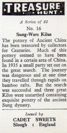 1964 Cadet Sweets Treasure Hunt #16 Sung-Ware Kilus Back