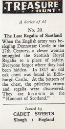 1964 Cadet Sweets Treasure Hunt #20 The Lost Regalia of Scotland Back