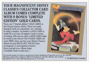 1993 Dynamic Disney Classics - Movie Poster Stickers #4 Winnie the Pooh Back