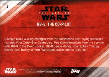 2018 Topps Star Wars The Last Jedi Series 2 - Blue #2 BB-8, the Co-Pilot Back