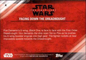 2018 Topps Star Wars The Last Jedi Series 2 - Blue #4 Facing Down the Dreadnought Back