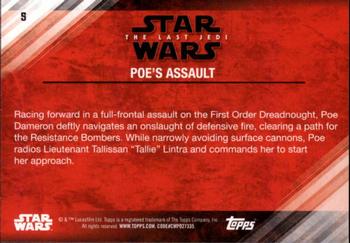 2018 Topps Star Wars The Last Jedi Series 2 - Blue #5 Poe's Assault Back