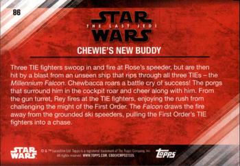 2018 Topps Star Wars The Last Jedi Series 2 - Blue #86 Chewie's New Buddy Back