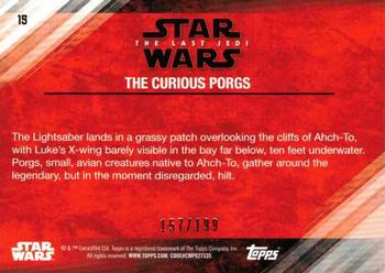 2018 Topps Star Wars The Last Jedi Series 2 - Red #15 The Curious Porgs Back