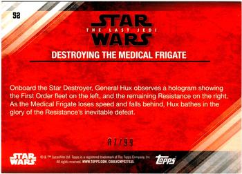 2018 Topps Star Wars The Last Jedi Series 2 - Bronze #52 Destroying the Medical Frigate Back
