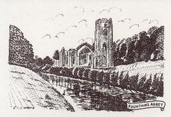 1954 E.D.L. Moseley Historical Buildings #7 Fountains Abbey Front