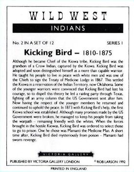 1992 Victoria Gallery Wild West Indians #2 Kicking Bird Back