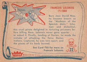 1961 Fleer Pirates Bold (R730-4) #22 Francis Lolonois Back
