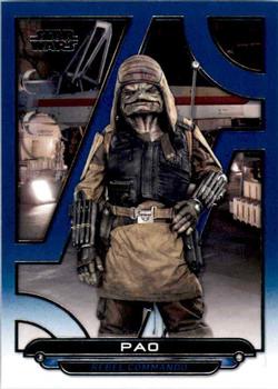2018 Topps Star Wars: Galactic Files - Blue #RO-13 Pao Front