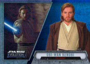 2016 Topps Star Wars Evolution - Blue Lightsaber #18 Obi-Wan Kenobi Front