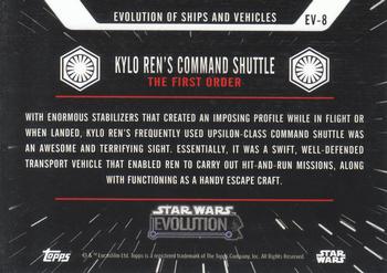 2016 Topps Star Wars Evolution - Evolution of Ships and Vehicles #EV-8 Kylo Ren's Command Shuttle Back