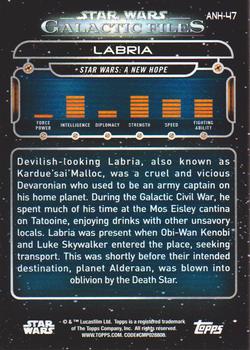 2018 Topps Star Wars: Galactic Files - Orange #ANH-47 Labria Back