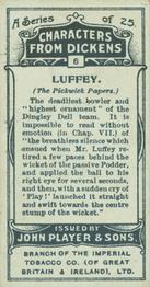 1912 Player's Characters from Dickens Series 1 #6 Luffey Back