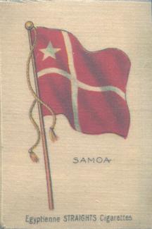 1910 American Tobacco Company National Flags Silks (S33) - Egyptienne Straights Cigarettes (No Factory) #NNO Samoa Front