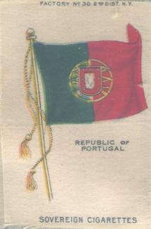 1910 American Tobacco Company National Flags Silks (S33) - Sovereign Cigarettes (Factory 30) #NNO Republic Of Portugal Front