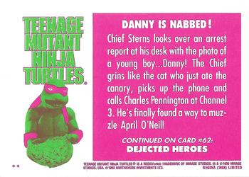 1990 Regina Teenage Mutant Ninja Turtles: The Movie #61 Danny is Nabbed! Back