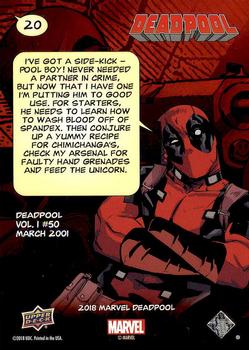 2019 Upper Deck Marvel Deadpool #20 Rough Draft Back