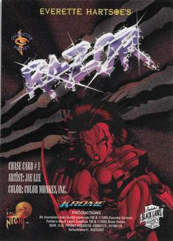1995 Krome Products - (Everette Hartsoe's) Razor Chromium - Character Holochrome #1 Jae Lee Back