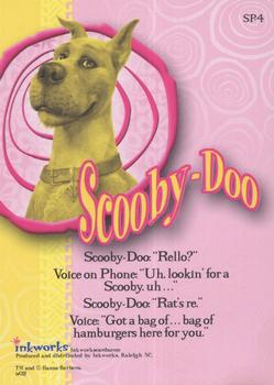 2002 Inkworks Scooby-Doo Movie - Scooby Doo Sparkly Cards #SP-4 Scooby-Doo Back