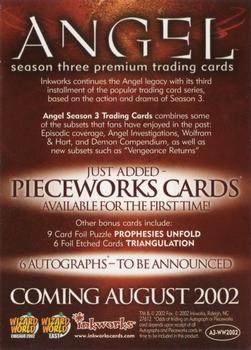 2002 Inkworks Angel Season 3 - Promos #A3-WW2002 Angel Back