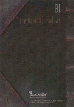2000 Inkworks Charmed Season 1 - The Book of Shadows #B1 To Invoke the Power of Three Back