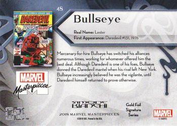 2018 Upper Deck Marvel Masterpieces - Gold Foil #48 Bullseye Back