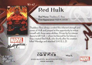 2018 Upper Deck Marvel Masterpieces - What If #WI-47 Red Hulk Back