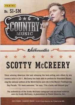 2014 Panini Country Music - Silhouette Signature Materials #SI-SM Scotty McCreery Back