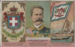1888 W. Duke, Sons & Co. Rulers, Flags, Coat of Arms (N126) - Triple-folder Design #NNO Italy Front