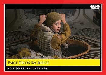 2018-19 Topps Star Wars Galactic Moments Countdown to Episode IX #125 Paige Tico's Sacrifice Front