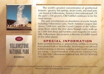 1998 National Parks Collection 2nd Edition #197 Yellowstone National Park Back