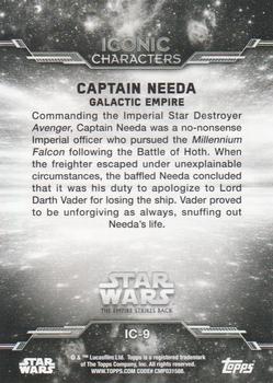 2019 Topps Star Wars Black & White: The Empire Strikes Back - Iconic Characters #IC-9 Captain Needa Back