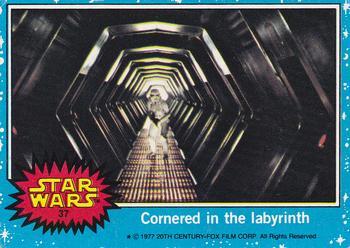 1977 Allen's and Regina Star Wars #37 Cornered in the labyrinth Front